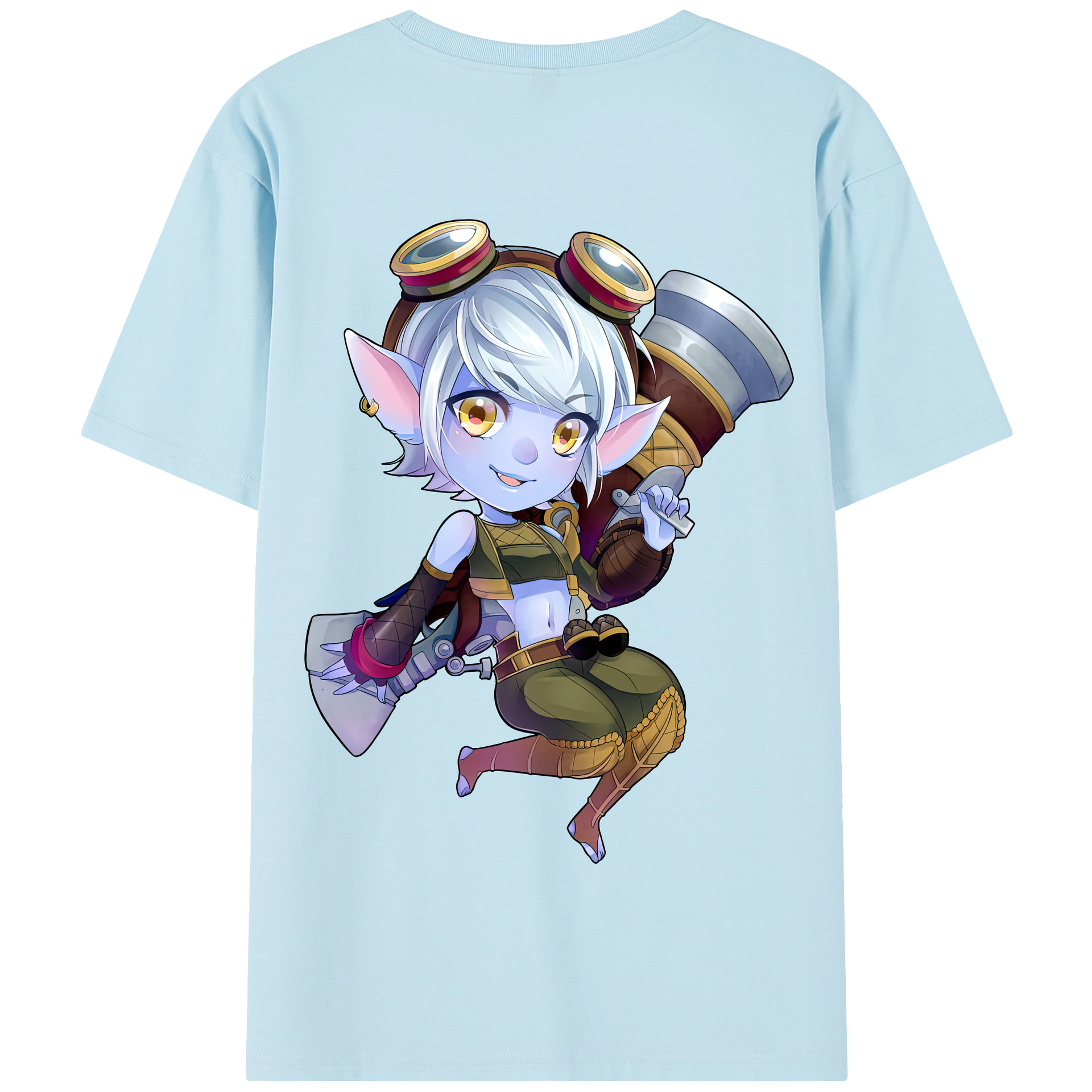 リーグ・オブ・レジェンド League of Legends LOL 綿100％半袖Tシャツ（背面プリント）